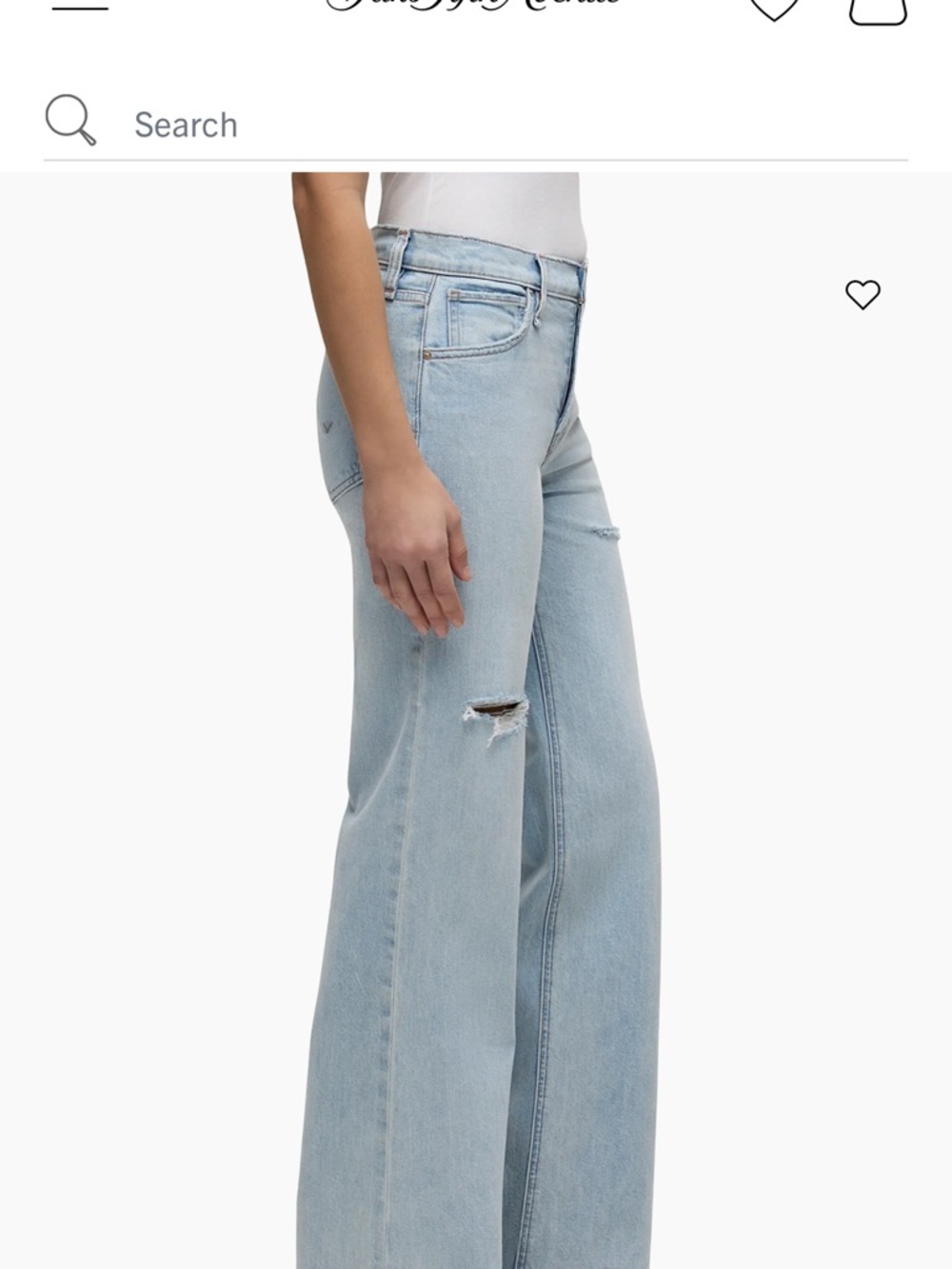 Hudson Jeans (Rosie) Pale Blue High-Rise Straight Leg Jeans Size 27 - Picture 10 of 14